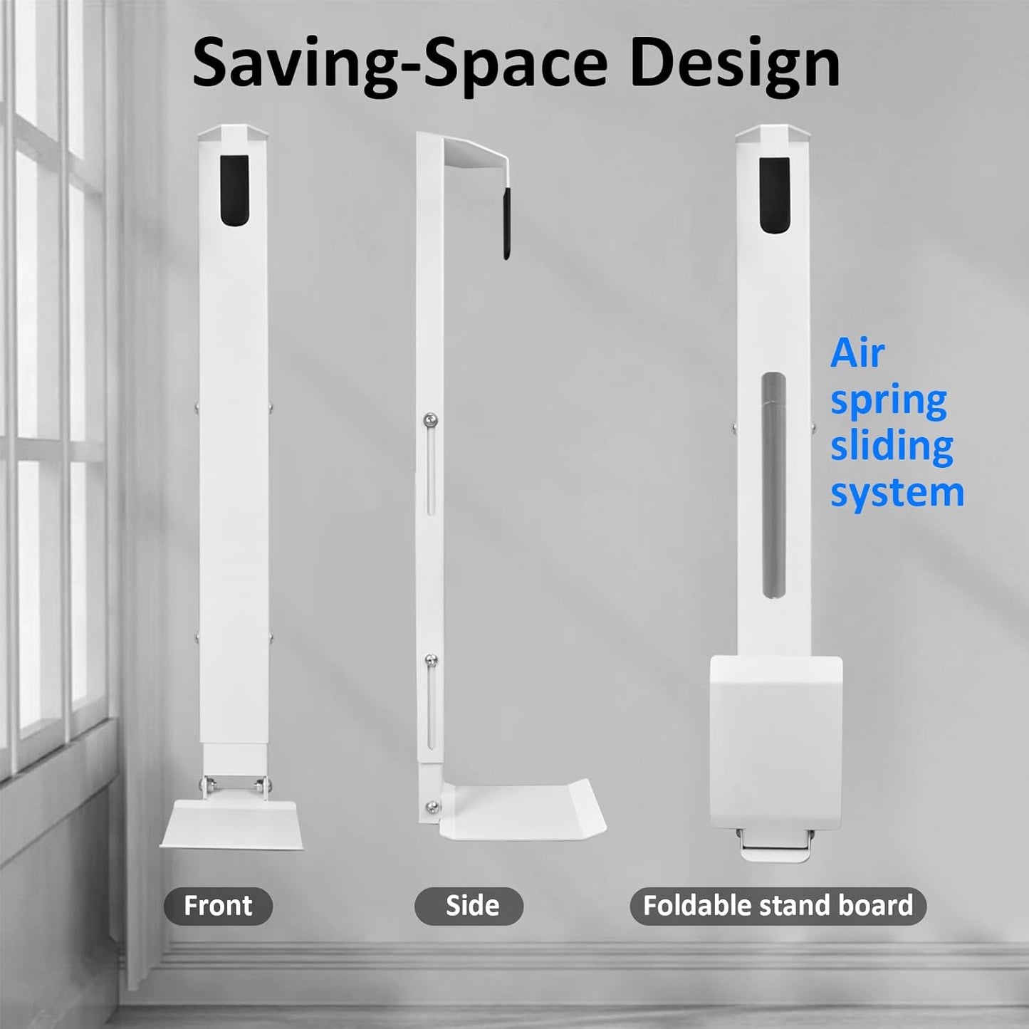 Wall Mount Golf Bag Storage Stand Organizer Rack for Garage, Air Spring Sliding System Single Golf Bag Holder for Wall, Golf Storage Organizer for Golfing Clubs, Home, Basement