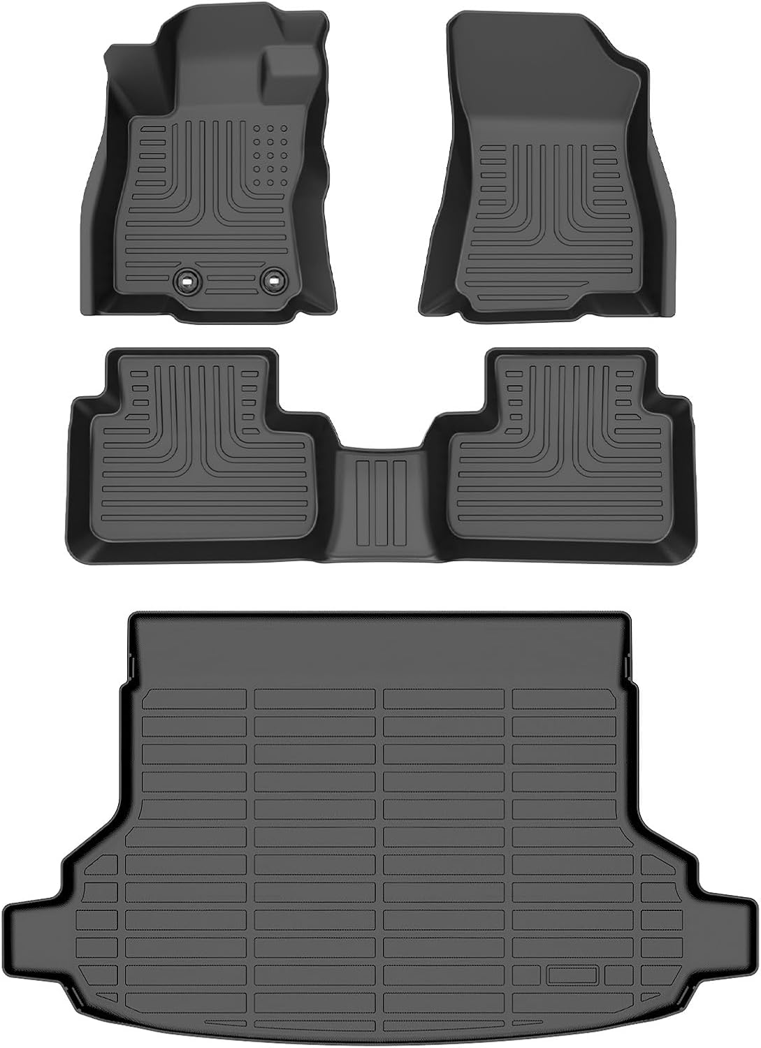 Wayhigh-All Weather Floor Mats and Cargo Liner Set Fit for 2025 Subaru Forester TPE Car Mats Waterproof Heavy Duty Rubber Floor Liners for 2025 Subaru Forester