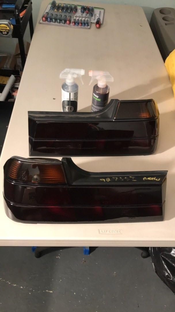 VViViD Air-Tint Extra-Wide Headlight Taillight Vinyl Tint Wrap 16 Inch x 48 Inch Roll Including Yellow Detailer Squeegee & 2X Black Felt Edge Decals (Dark Black)