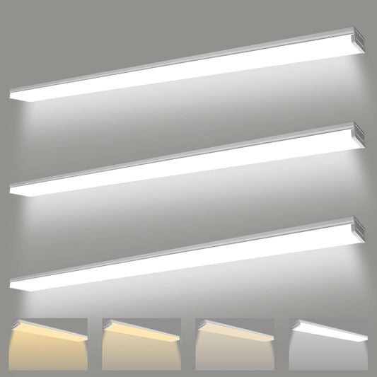 3PK 8FT LED Shop Light, Led Garage Ceiling Lights, LED Workbench Light，LED Wraparound Light Fixture,Suface Mount,Office Ceiling Light for Garage, Office, Kitchen