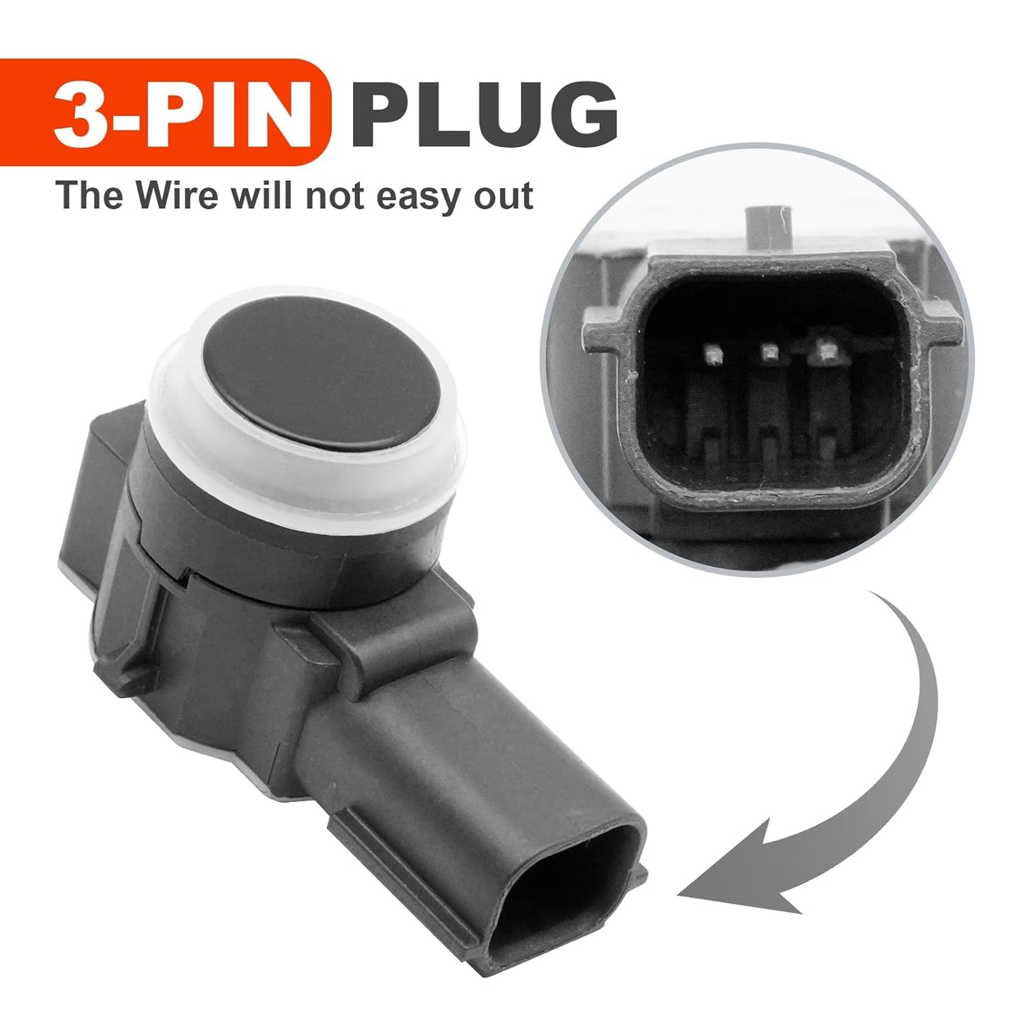 4Pcs 22998458 Parking Aid Sensor, Replacement for Chevy Impala 2014-2019 Replacement for GMC Sierra 1500 2015, Replaces 23428268 684-048