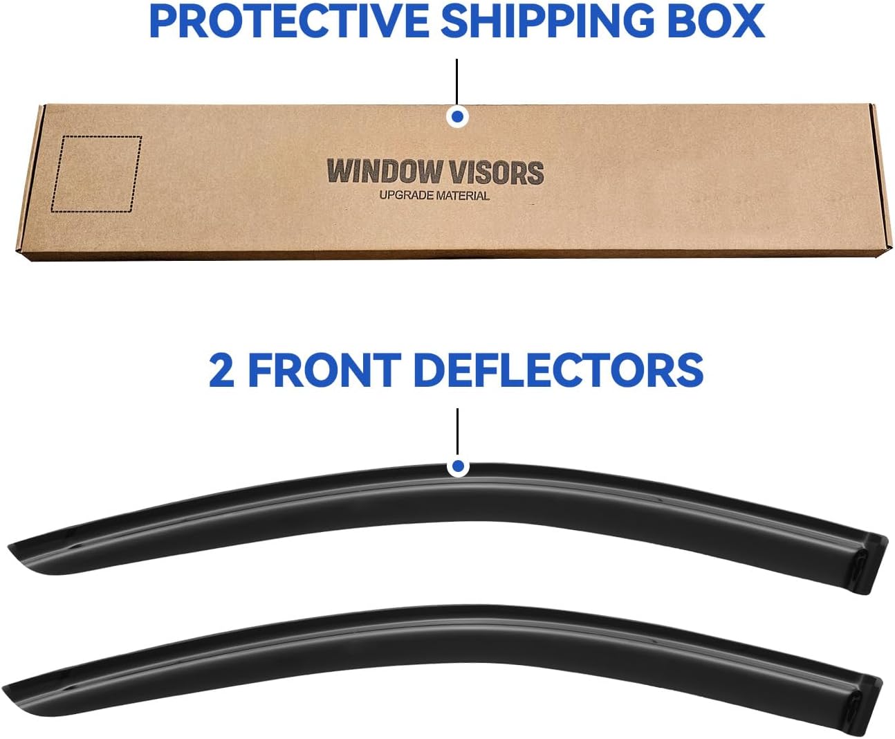 Window Visors Rain Guards Shield for 2008-2020 Dodge Grand Caravan, 2Pcs Out-Channel Window Vent Wind Deflectors Visors Shades for 2008-2016 Chrysler Town & Country
