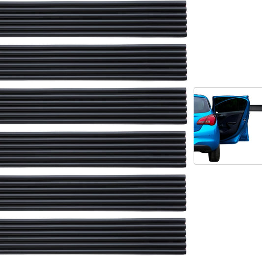 Garage Wall Protector Strip Car Door Protector, Self-Adhesive Rubber Garage Wall Guards for Car SUV Doors, Waterproof Wall Bumper Guards for Cars - 2.75x16 Inches 6 Packs - Black