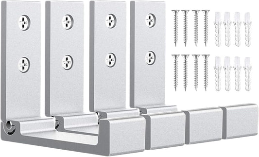 OHIYO Foldable Hooks 4pcs Folding Coat Hooks Heavy Duty Wall Hooks for Hanging Bags Hooks Headphone Holder Fold up Hooks No Rust Wall Mounted for Hat, Bags, Jacket, Towel (Silver)