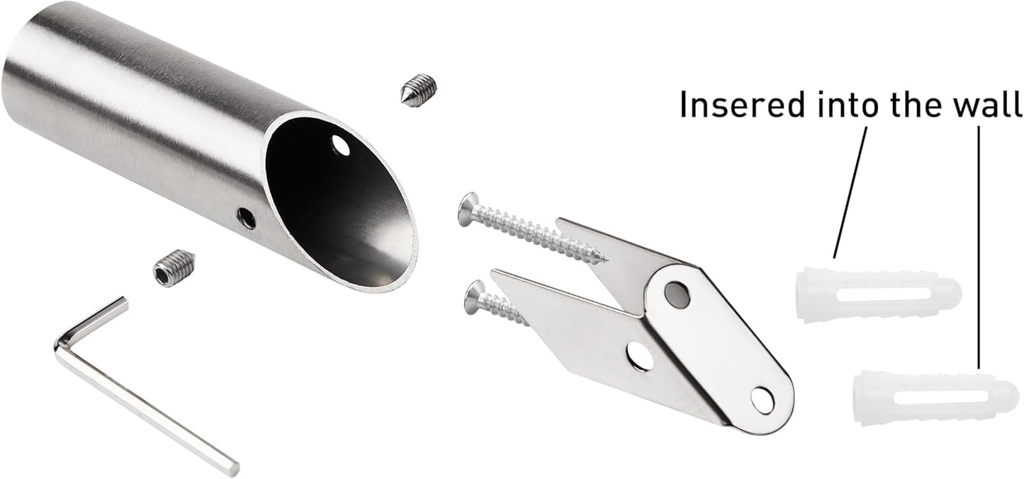 NINETREX Towel Hooks Brushed Nickel Modern Wall Hooks SUS 304 Stainless Steel Heavy Duty Hook for Bathroom Entryway Bedroom Coat Key Mudroom Garage, Wall Mounted 4 Pack