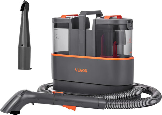 VEVOR Carpet Cleaner Machine, 50.72 oz Clean Water Tank & 27.05 oz Dirty Water Tank, Portable Upholstery Shampooer, 11.5Kpa Handheld Furniture Extractor, Spot and Stain Deep Cleaner for Rug Couch Car