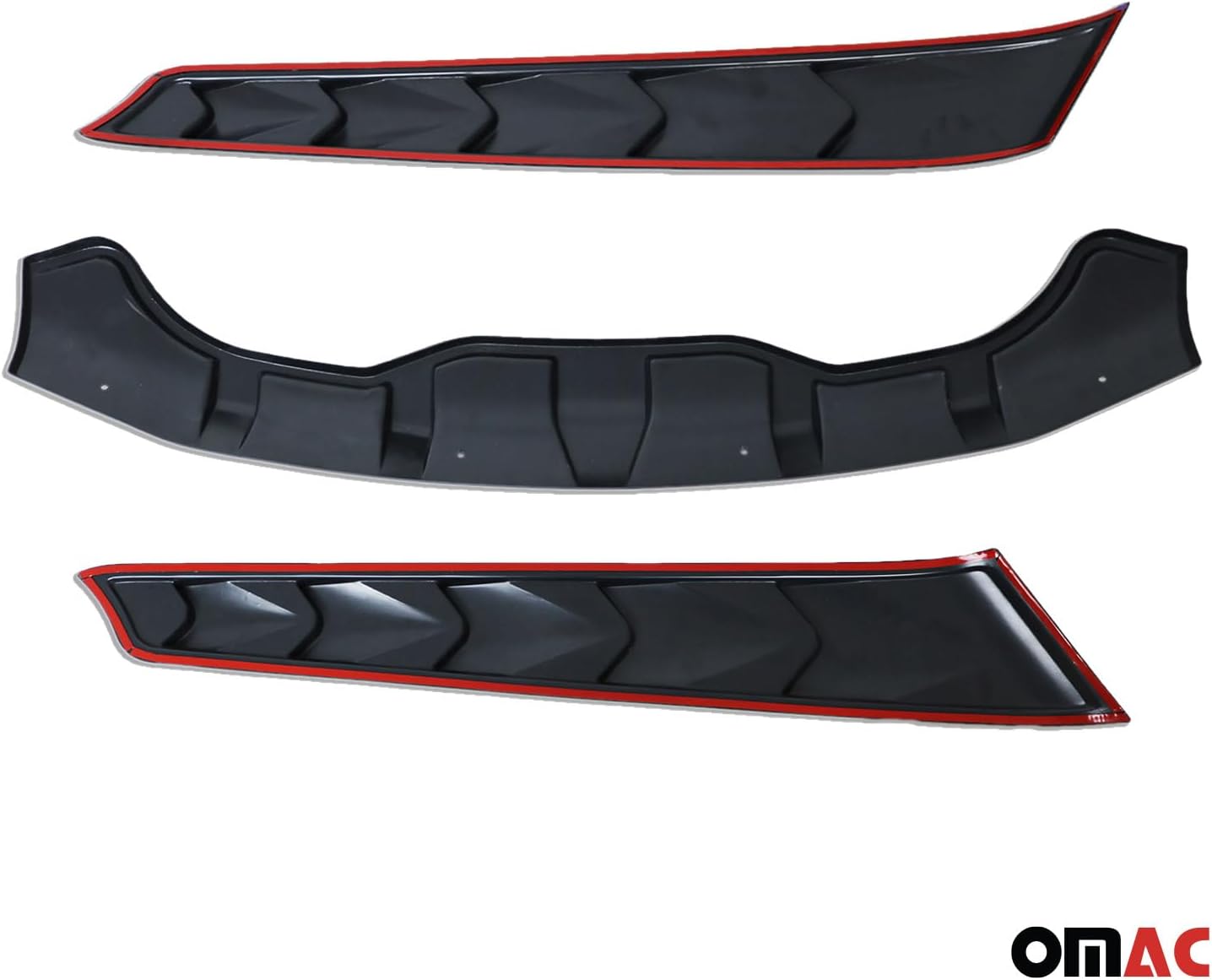 OMAC Front Bug Shield Hood Deflector Guard for Nissan Frontier 2005-2021 3 pcs