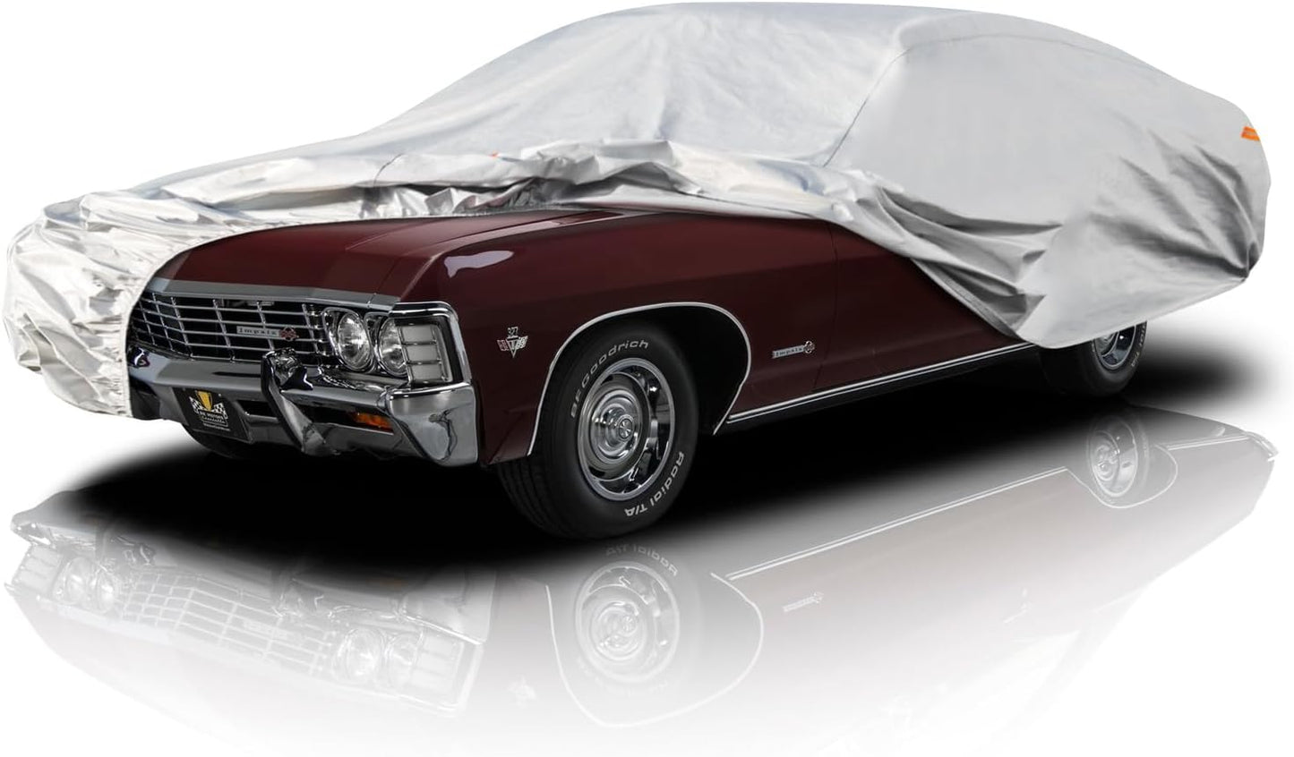 Kayme Car Cover Waterproof All Weather for Large Sedan,Outdoor Cover Fit for Ford Crown Victoria, Cadillac DTS, Grand Marquis, Lincoln Continental Town Car, Chevy Impala Caprice (209 to 218 inch)