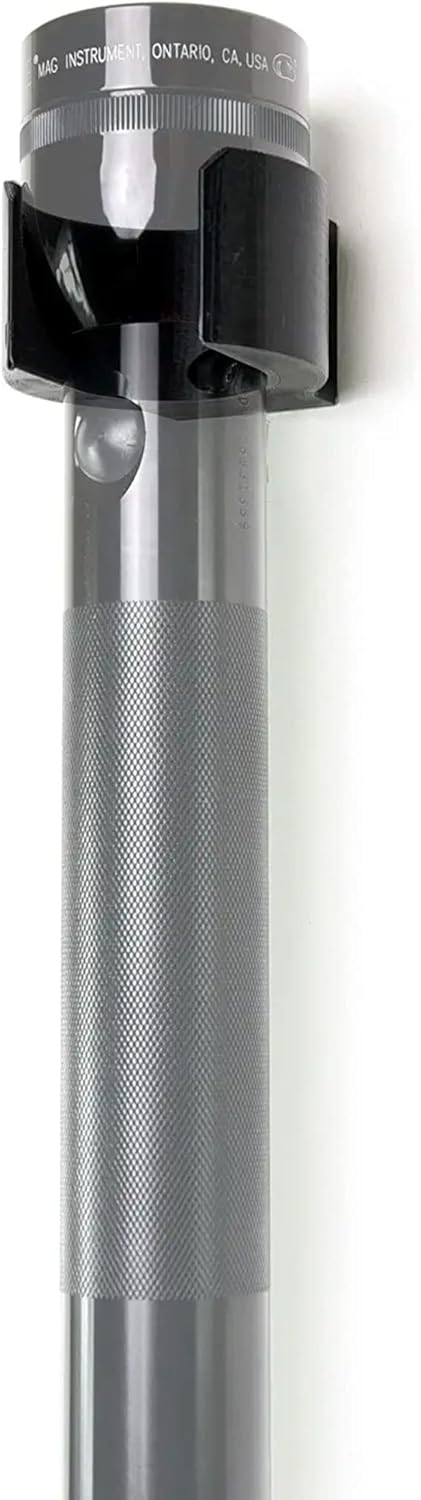 Spartan Mounts Heavy-Duty Flashlight Mount Compatible with MagLite C-Size | Wall or Surface Mounting Kit | Closet Safe Room Emergency Blackout Power Outage Garage Workshop Basement | Made in USA