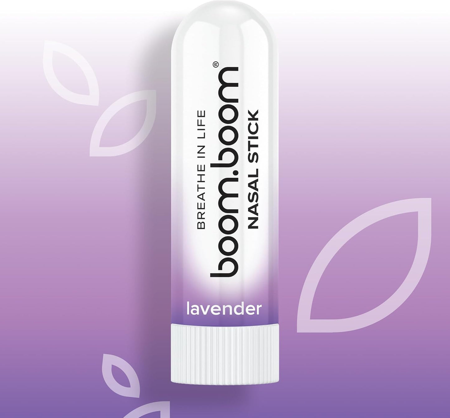 BoomBoom Nasal Stick | Vapor Flow Technology | Cool Refreshing Sensation | Natural Mood Boost | Simple Ingredients | Essential Oils + Menthol Inhaler (Lavender)