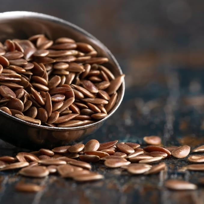 GranAroma Brown Flax Seeds, Baking, Egg Replacement, Linseeds (1.3 Pound)