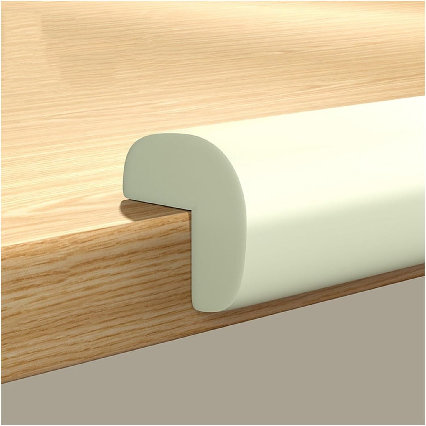 XPLKQXE Sharp Edge Safety Corner Edge Foam Padding, Edge Guards Bumpers Adhesive, Edge Corner Protector Guards for Table Edges & Sharp Corners(White-A,3pcs)