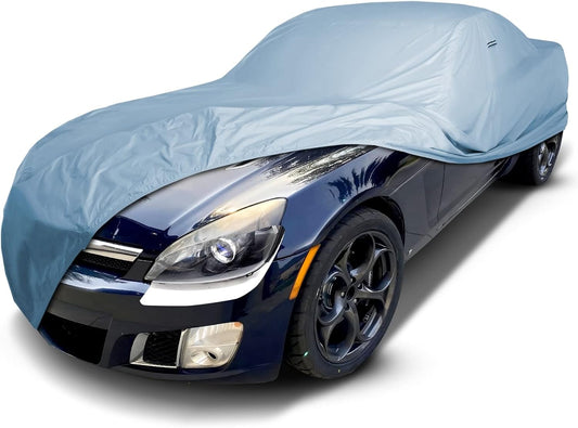 iCarCover Custom Car Cover for 2007-2011 Saturn Sky, Waterproof All-Weather Rain Snow UV Sun Protector Full Exterior Indoor Outdoor Car Cover with Strap