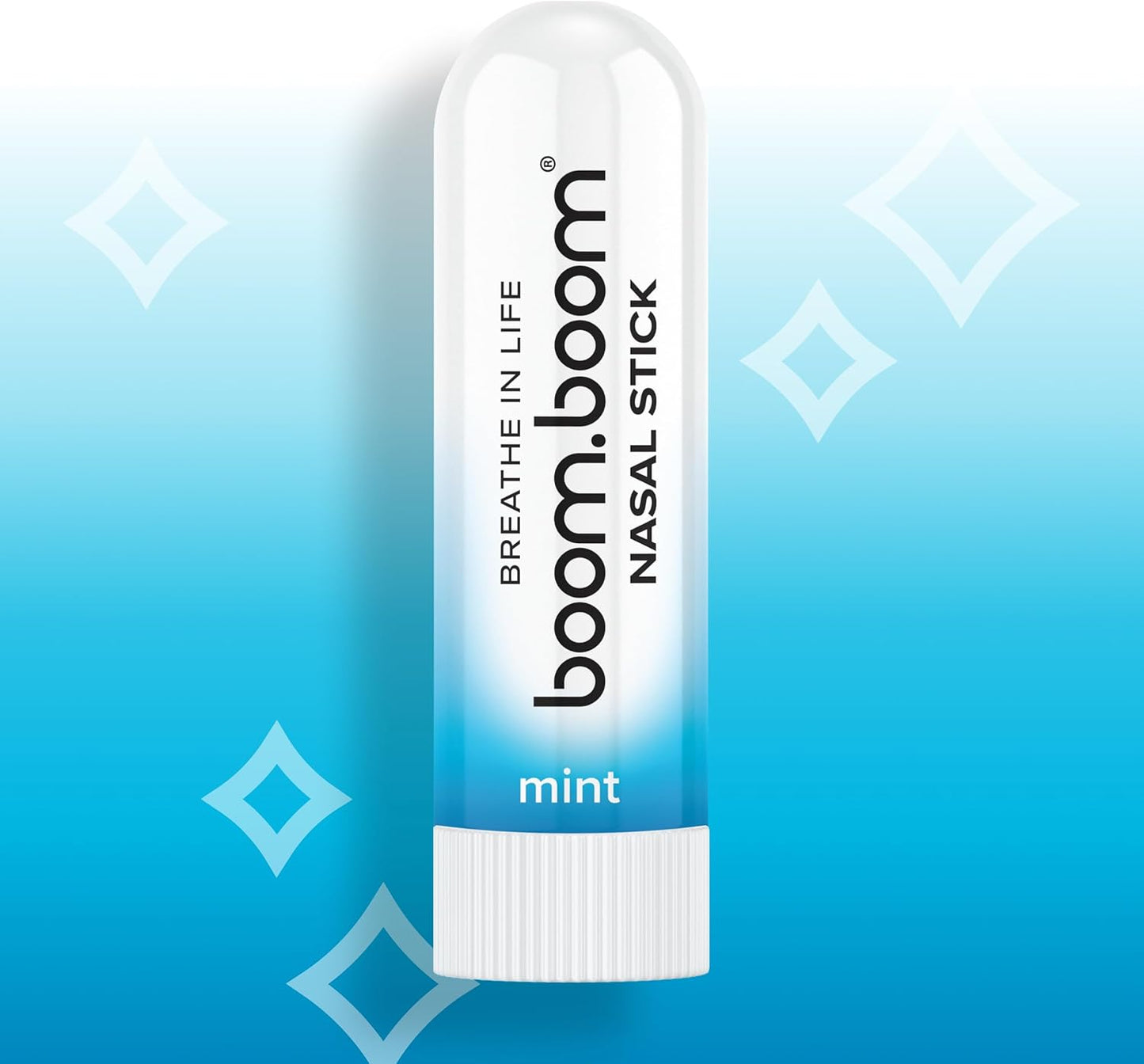 BoomBoom Nasal Stick | Vapor Flow Technology | Cool Refreshing Sensation | Natural Mood Boost | Simple Ingredients | Essential Oils + Menthol Inhaler (Mint)