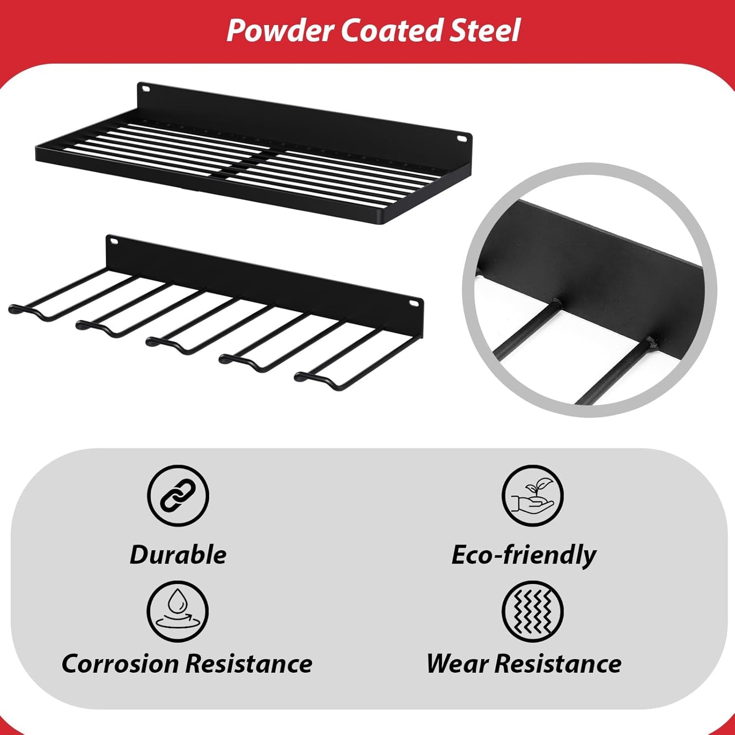 Power Tool Organizer With Charging Station, Wall Mount Drill Holder, Screwdriver and Battery Organizer, Heavy Duty Rack for Garage, Workshop, Tool Room, Workbench
