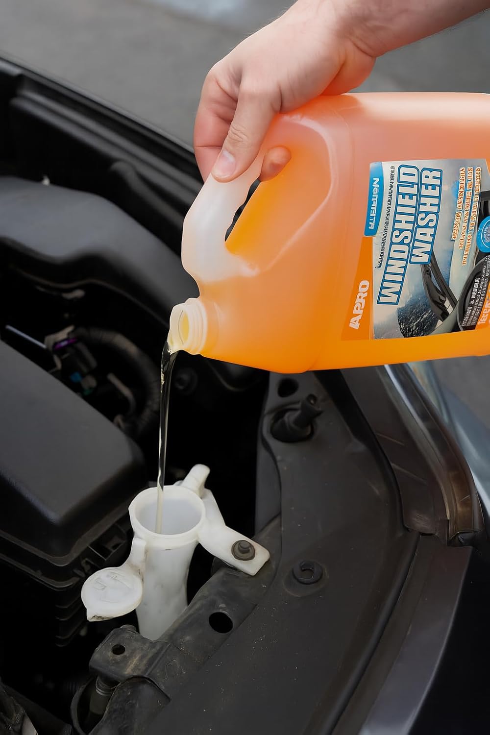 ABRO Car Windshield Washer Fluid: 1 Gallon, All Season/Weather Vehicle Window Cleaner | Streak-Free Clean | Bug and Tar Remover for Cars