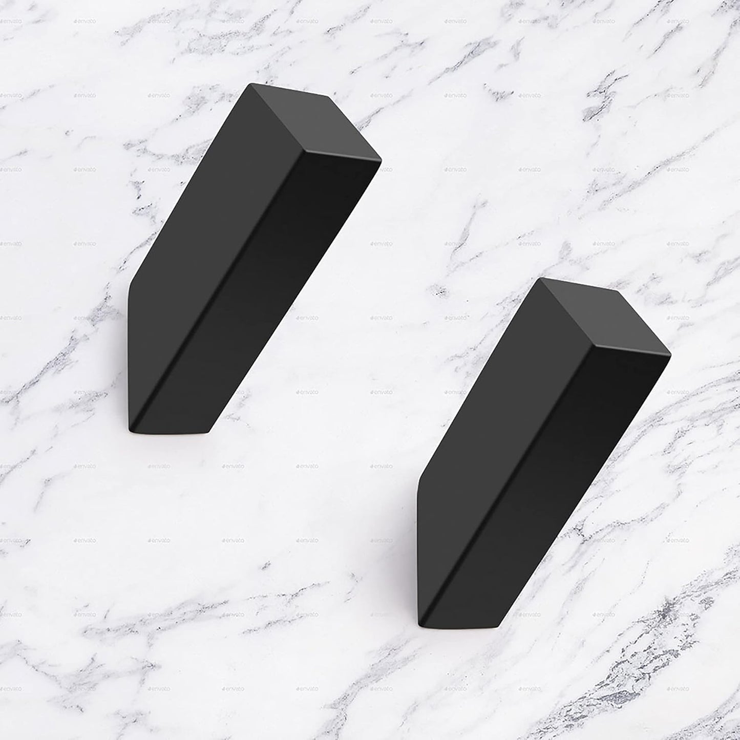 NINETREX Black Towel Hooks Matte Black Robe Hook, Modern Towel Hooks SUS 304 Stainless Steel Heavy Duty Wall Hooks Waterproof for Bathroom Bedroom Entryway Coat mudroom Garage, Wall Mounted 2 Pack