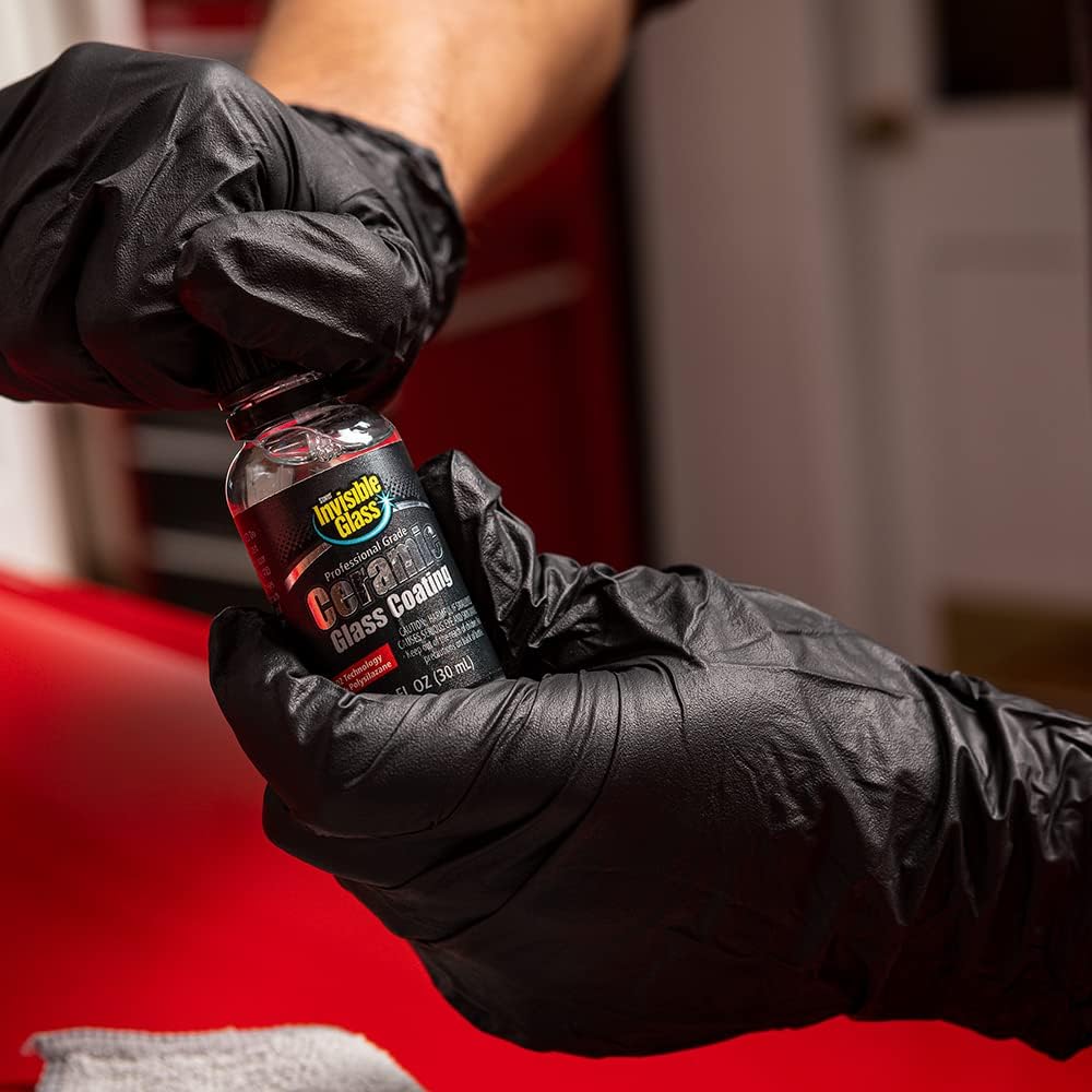 Invisible Glass 99017 Pro Glass Care Kit – Clean with Premium Glass Cleaner, Strip Water Spots with Glass Stripper, Protect with Ceramic Coating – Includes (2) Microfiber Cloths