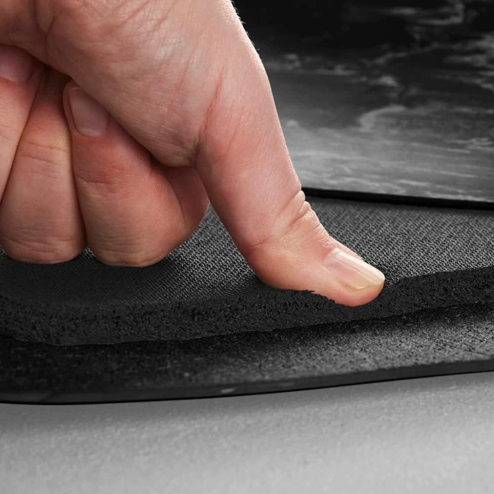 Consolidated Plastics Anti-Fatigue Marble Floor Mat, Commercial Grade Standing Support for Leg & Back Pain, Thick Heavy-Duty Rubber Made in USA (Black, 3' x 5')