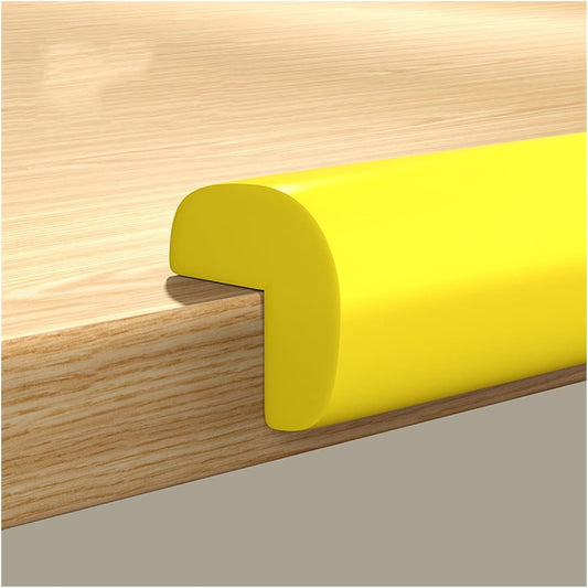 XPLKQXE Sharp Edge Safety Corner Edge Foam Padding, Edge Guards Bumpers Adhesive, Edge Corner Protector Guards for Table Edges & Sharp Corners(Yellow,4pcs)