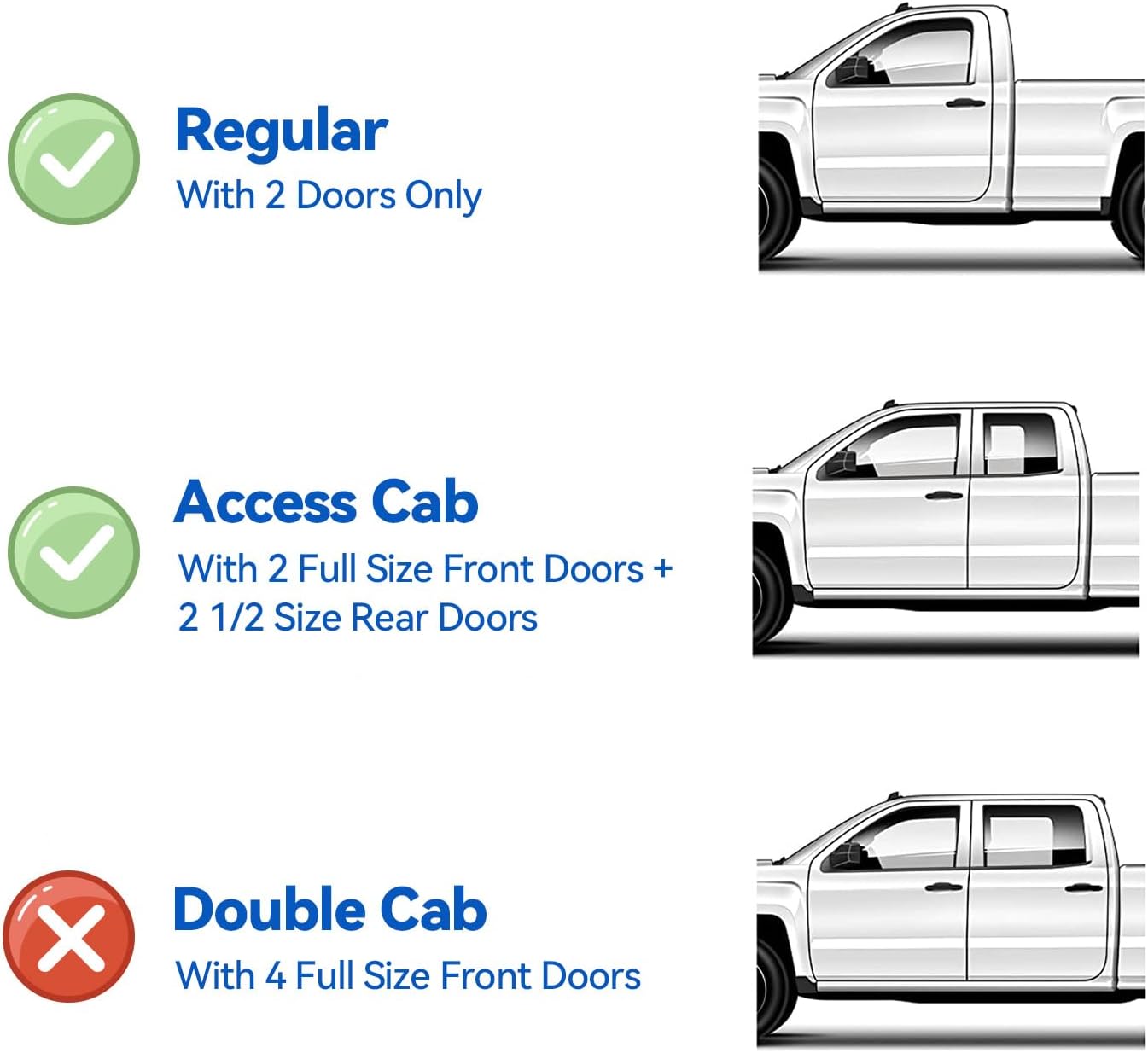Window Visors Rain Guards for 2000-2006 Toyota Tundra Access Cab, Out-Channel Window Vent Wind Deflectors Visors Shades for 00-06 Tundra Regular Cab, for 2 Front Doors