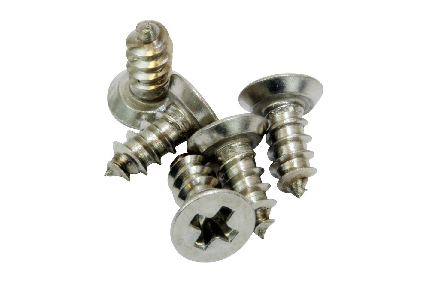 Bolt Dropper #4 x 3/8" Stainless Steel Flat Head Phillips Wood Screw, (100 pc), 18-8 (304) Stainless Steel Sheet Metal Screws - Type A Point, Plain Finish