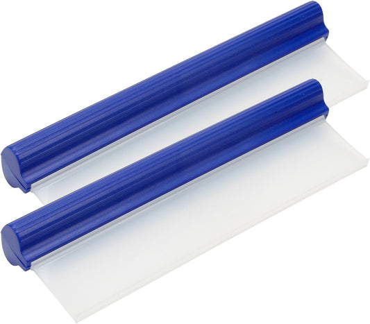 2 Pack 12inch car Squeegee,Silicone Squeegee,car Window Squeegee,Flexible T-Bar Water Blade for Car for Car Or Home Use,Washing,Wiping Glass, Mirror,Shower Doors,Blue