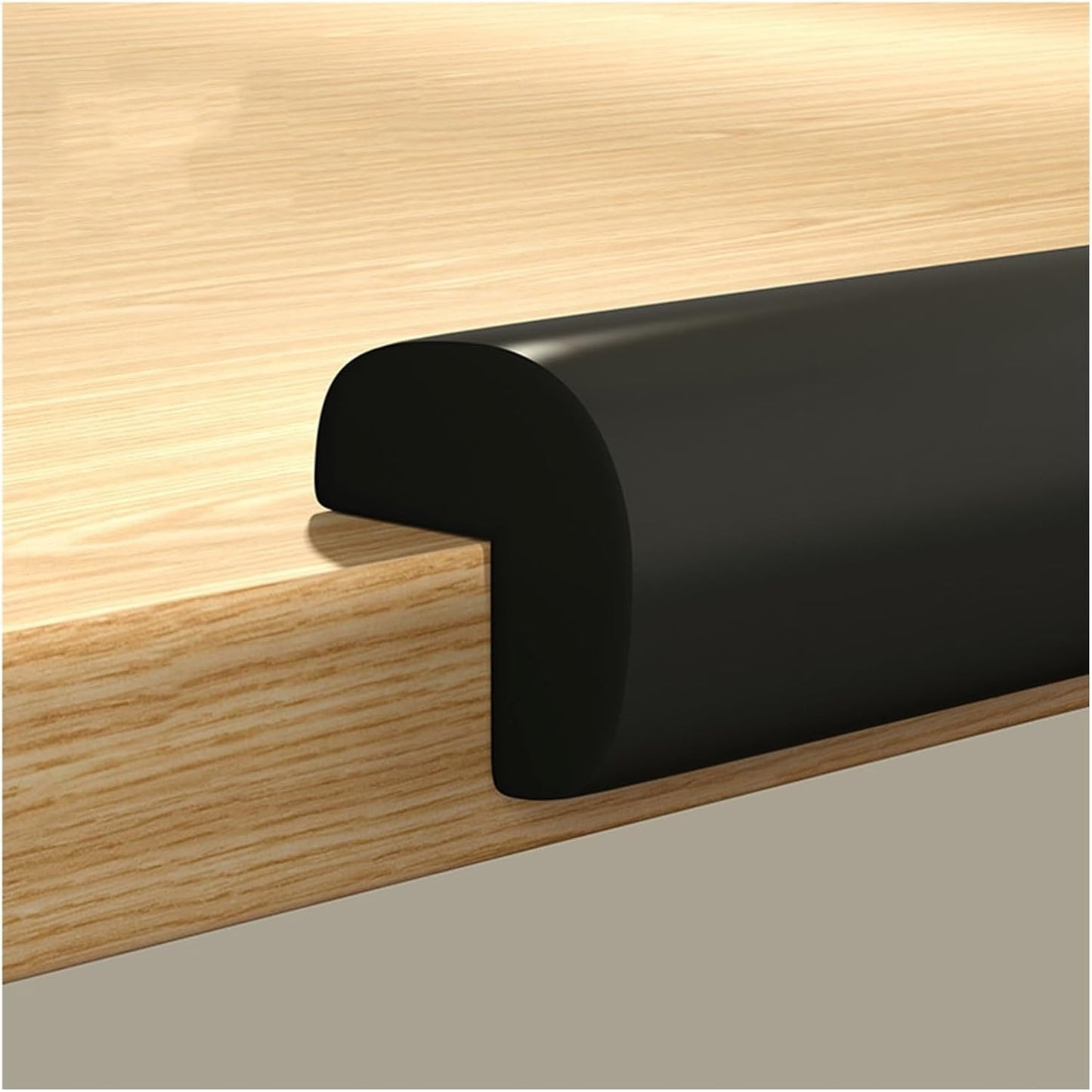 XPLKQXE Sharp Edge Safety Corner Edge Foam Padding, Edge Guards Bumpers Adhesive, Edge Corner Protector Guards for Table Edges & Sharp Corners(Black,5pcs)