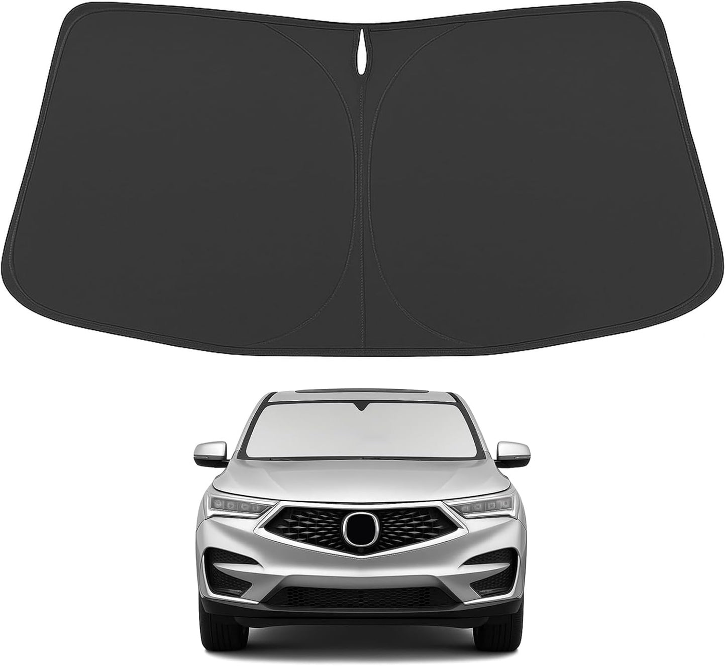 Proadsy for Acura RDX 2019-2024 2025 Windshield Sun Shade 4-Layer Foldable Front Sunshade Protector Sun Visor Blocks UV Rays Keep Car Cooler
