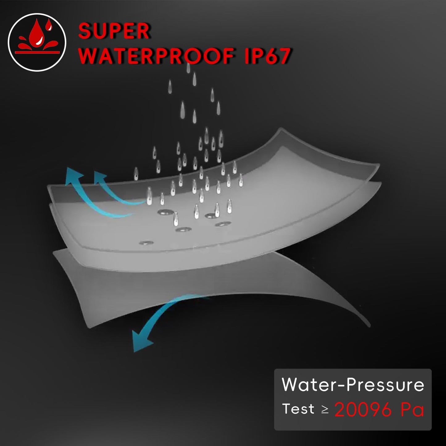 Motorcycle Cover | Heavy Duty PVC | Soft Inner Cotton | Waterproof Outdoor | All Season Universal | 4 Reflective Strips | 3 Windproof Straps | 1 Lock Hole | 1 Storage Bag | (Black, L, 91")