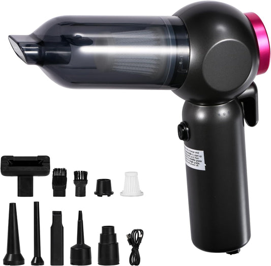 Car Vacuum Portable Handheld Cordless Vacuums, 20000PA Suction, 6000mAh Blower, Window Breaker, Seatbelt Cutter for Car, Home & Office Cleaning