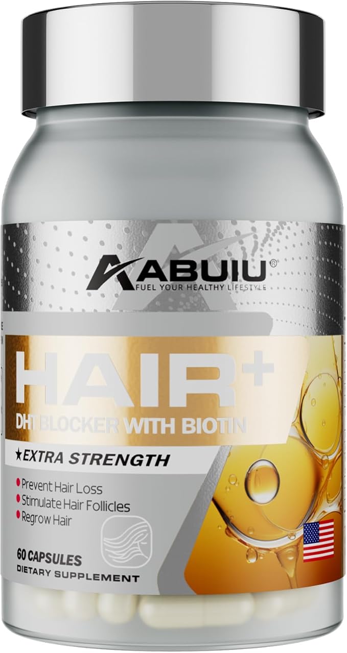 Biotin for Hair Growth Women Men - Biotin Supplement 5000 mcg, with Vitamin C E B12 B6 A Support Strong Nails Skincare Hair Health - USA Made - 120 Capsules / 2 Packs