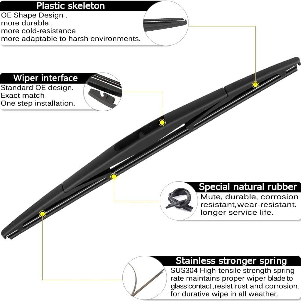 AUTOBOO 26"+20" Windshield Wipers with 14" Rear Wiper Blade Replacement for Subaru Ascent 2019 2020 2021 2022 2023-Original Factory Quality (Pack of 3)