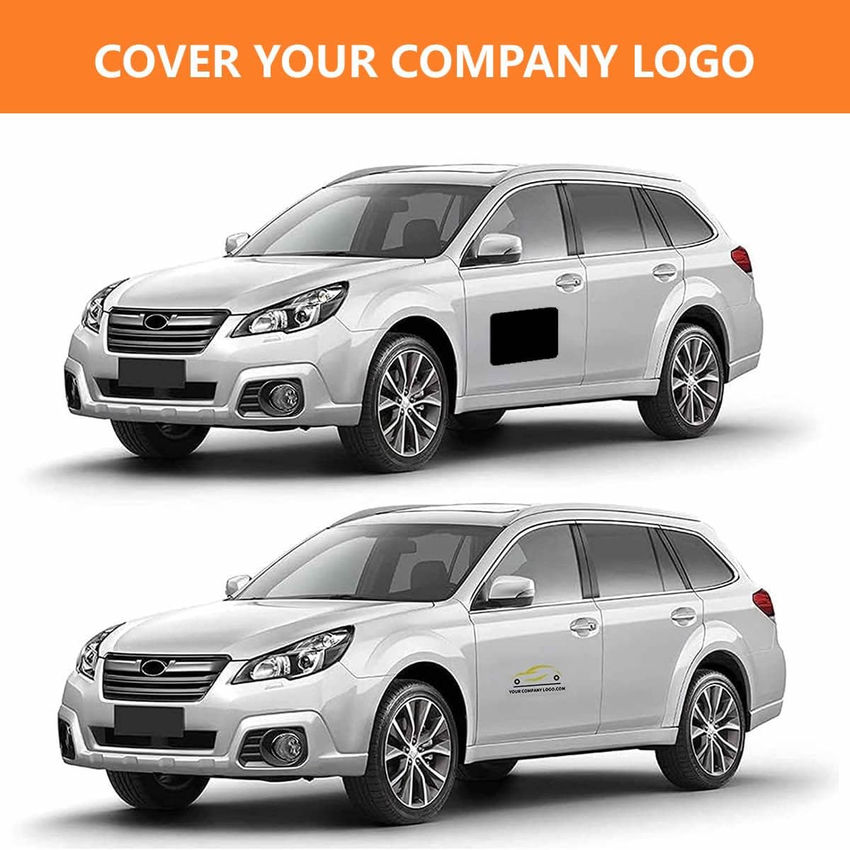 2 Pack Blank Car Door Magnet Sticker, Rounded Corners Magnetic Vehicle Sign, Perfect Magnet for Car to DIY Advertise Business and Cover Company Logo, Personalized Magnet Decal 18"x12" Black