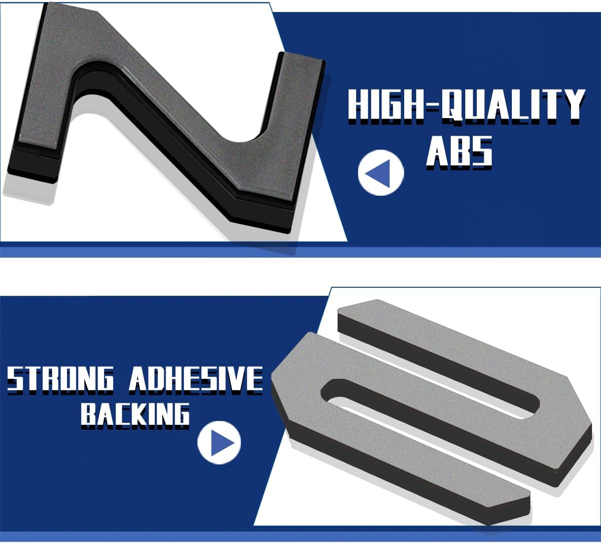 Tailgate Insert Letters Compatible for 2022 2023 2024 2025 Santa Cruz 4D Raised Tailgate Decal Letters (Double Layer Black Edge Gray Faced)