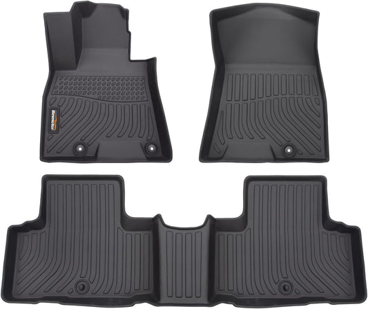 Binmotor-Floor Mats Custom for for Genesis GV80 2021-2025 5-Seater, 1st & 2nd Row Full Set, Heavy Duty Car Floor Liners for Genesis GV80 Accessories