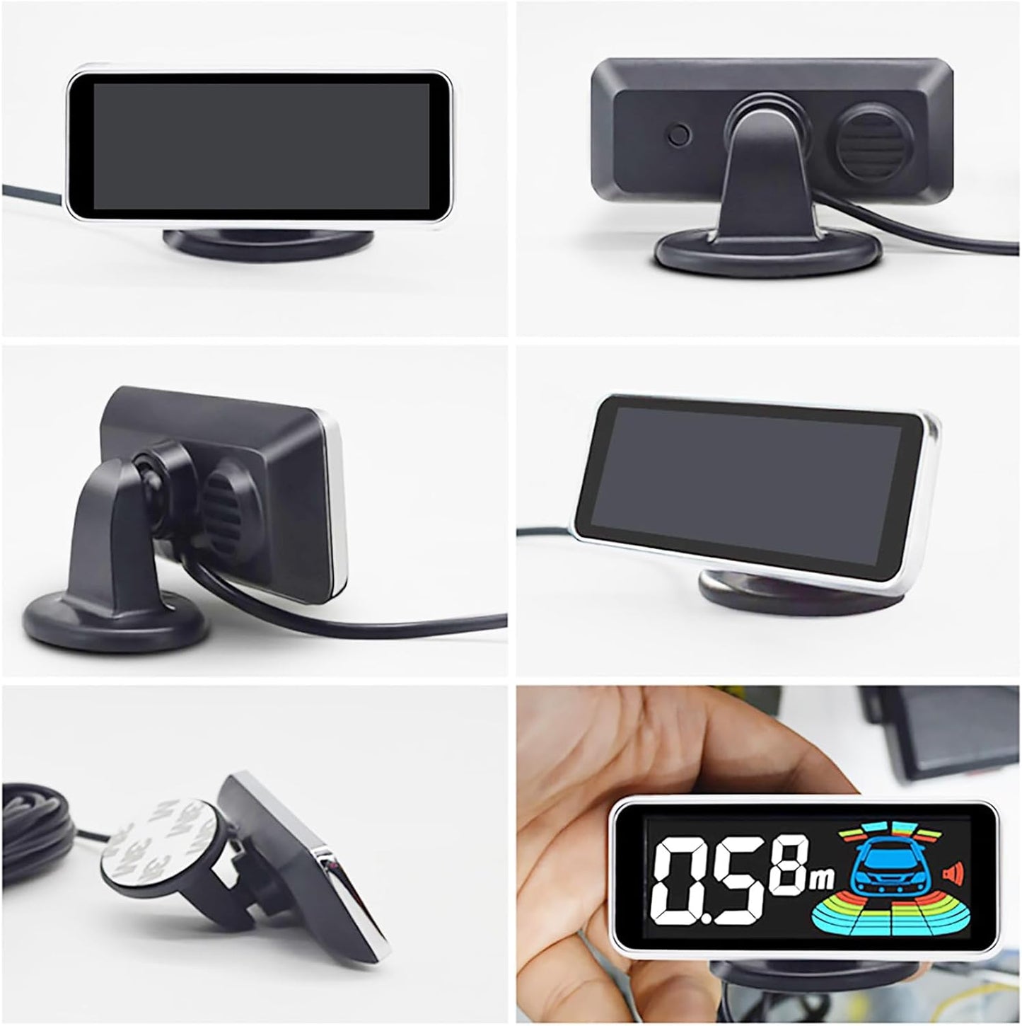 Car Parking Sensors Kit Reverse Radar parktronic System Auto Electronics Vehicle Back Assistant Reverse 8 Sensor (Dark Blue)