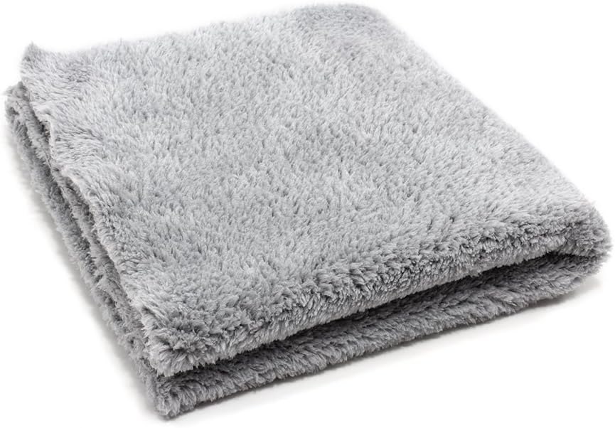 Autofiber Korean Plush Premium Edgeless Microfiber Detailing Towels - Pack of 10, Gray (16 inch x 16 inch)