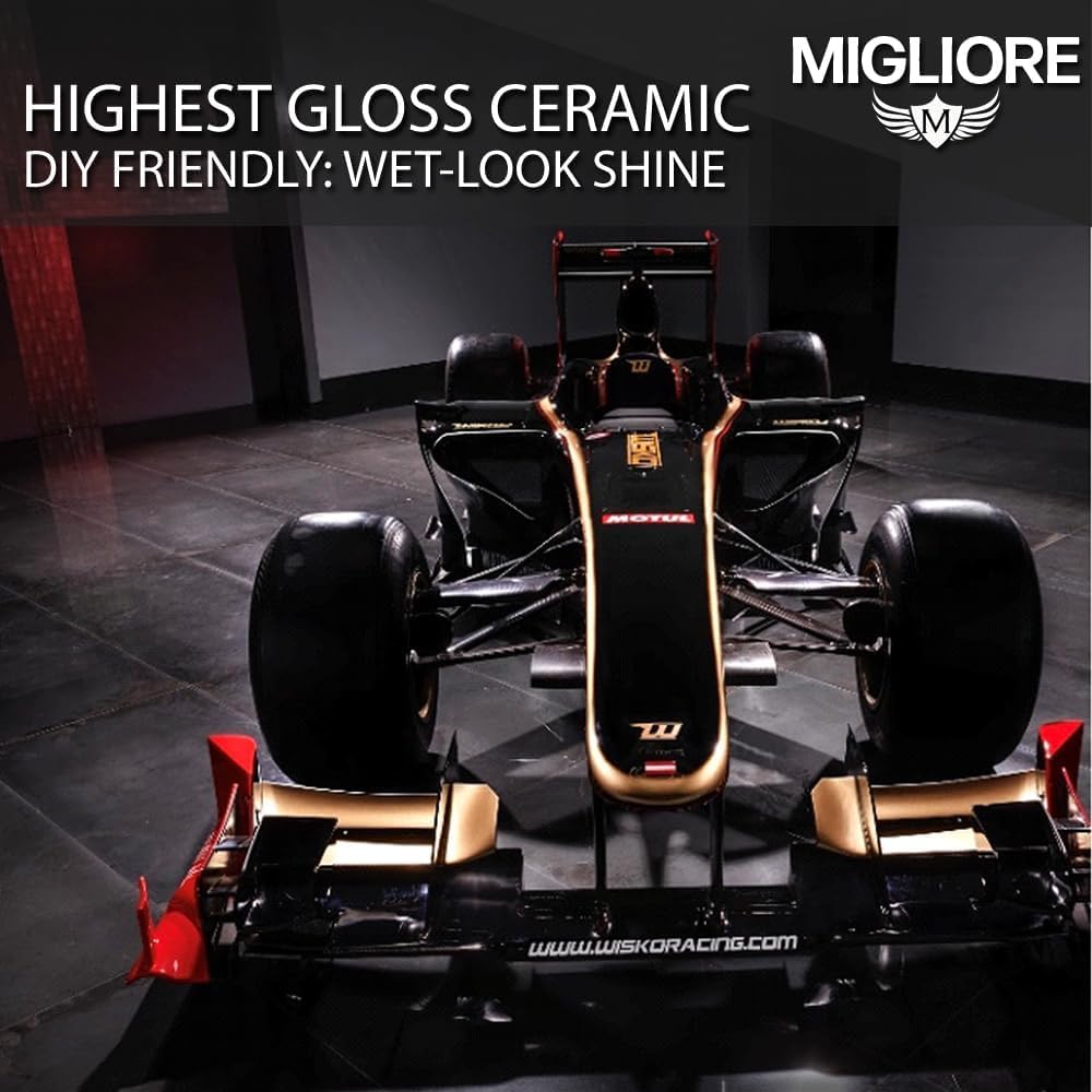 Migliore Strata Coating: High Gloss SiO2 PRO Ceramic Coating & Car Sealant │ 1-2 Years of Protection │ Apply After Car Wash Clay Bar Buffer Polisher │ Auto Marine Boat Motorcycle