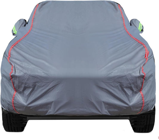 Waterproof Zipper Doors Car Cover for Pickup, Chevrolet Silverado 1500 2500 3500/ Ford F-150 F-250/ Ram 1500 2500 3500, for Indoor Outdoor Sunscreen UV Prevention Snowproof Wind, 230"-260",C9