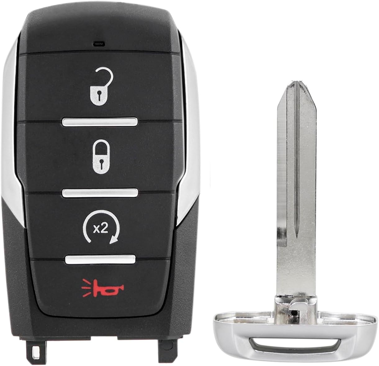 4-Button Smart Key Fob for Dodge Ram 1500 (2019-2024), 433MHz, FCC ID: OHT-4882056, P/N: 68442907 68291689