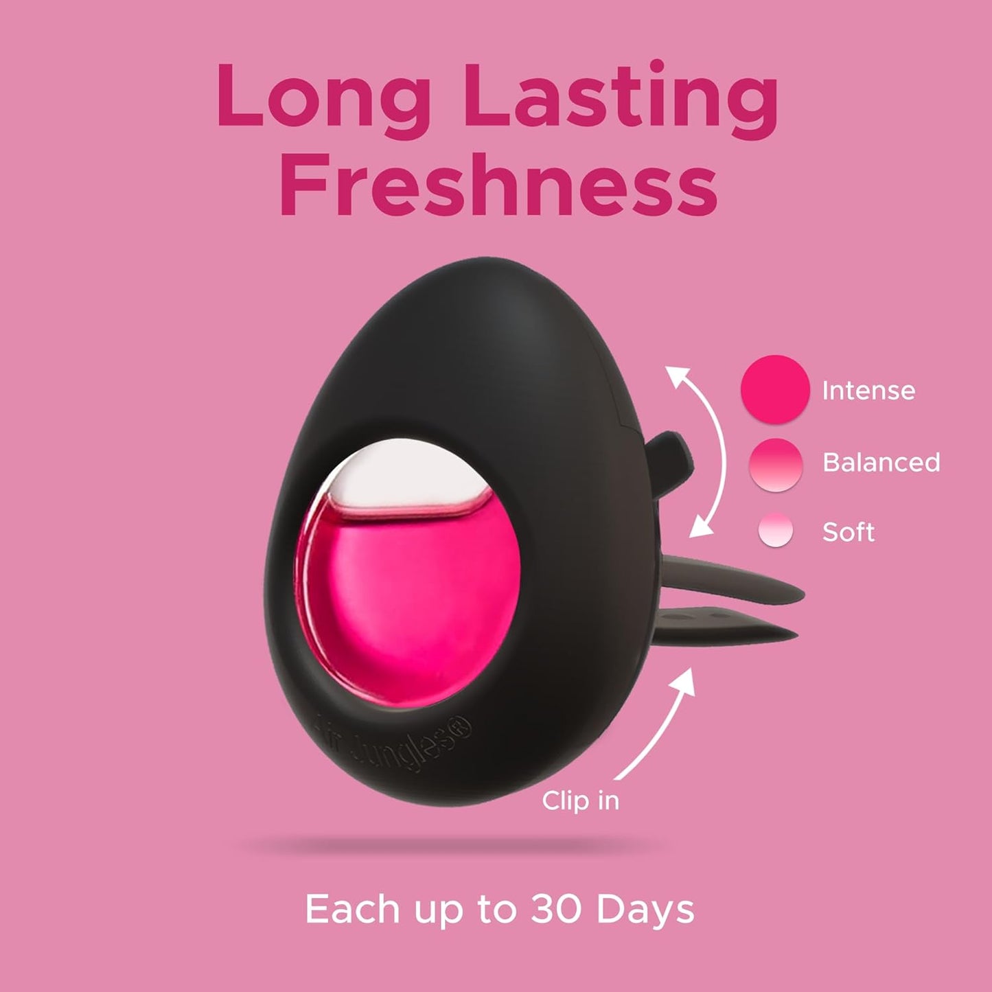 Air Jungles Car Air Freshener Vent Clip 3 Count, Honey Peach Scent, 4 ml Each, Long-Lasting Car Odor Eliminator, Easy Clip-On Design, Up to 90 Days Freshness for Cars, Trucks, and SUVs