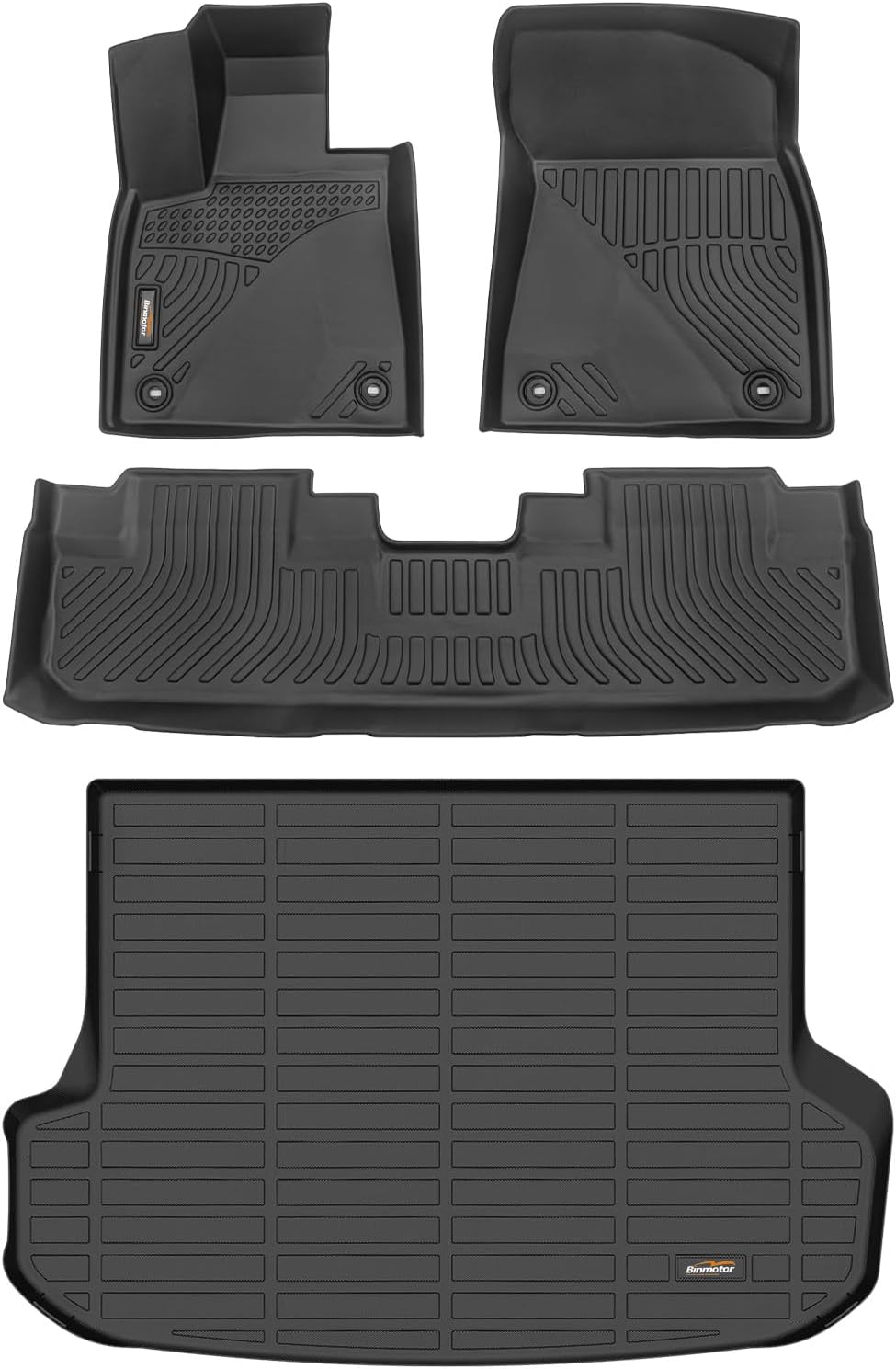 Binmotor-All Weather Floor Mats & Cargo Liner for RX 2016-2022 /RX350/RX450h (No RXL Models)，Heavy Duty Car Floor Liners-Black for RX Accessories-Black
