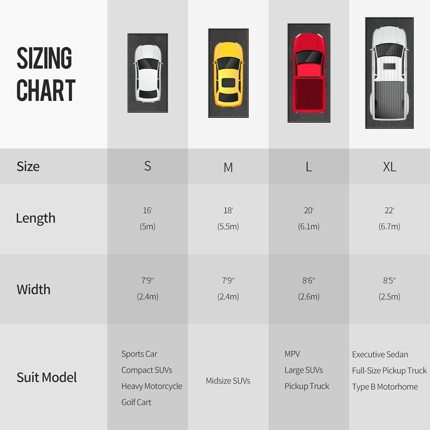 WELKIN Containment Mat,(7'9" x 18'),Non-Slip Garage Floor Mat - Heavy Duty Waterproof Protection from Snow, Rain and Mud for Cars