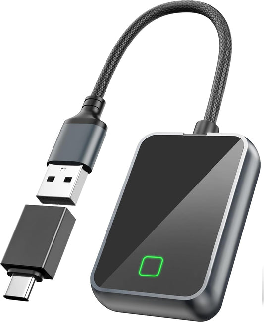 Wireless Carplay Adapter for iPhone, Converts Wired CarPlay to Wireless, Plug and Play Dongle for Apple CarPlay, Bluetooth Control Adapter for Cars from 2016 & Cars with Built-in CarPlay