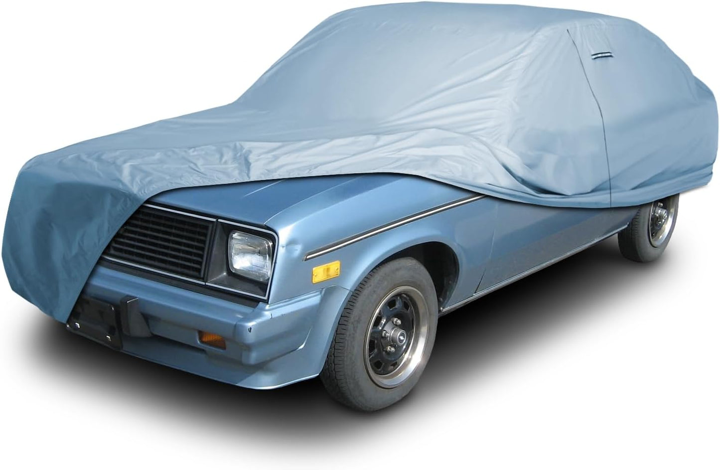 iCarCover Premium Car Cover for 1976-1987 Chevy Chevette Heavy Duty Waterproof All Weather Automobiles Custom Fit Indoor Outdoor UV Snow Protection Covers with Straps and Bag