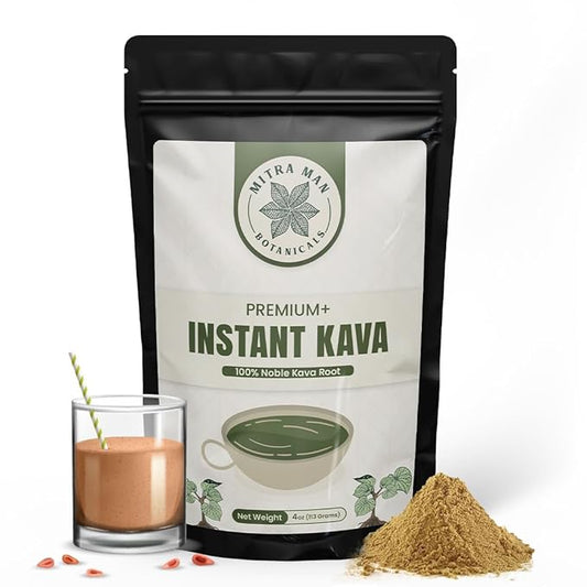 Instant Kava -100% Root Extracted True Kava - Calm Natural Powdered Kava - Easy to Use Instant Kava Fully Water Soluble for Everyone - 6-7 Year Old Roots 4oz Pack