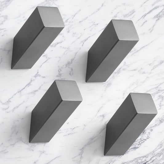 NINETREX Towel Hooks Grey SUS304 Stainless Steel 4 Pack Heavy Duty Modern Wall Hooks Robe Hook for Bathroom Livingroom Hotel Style Wall Mounted