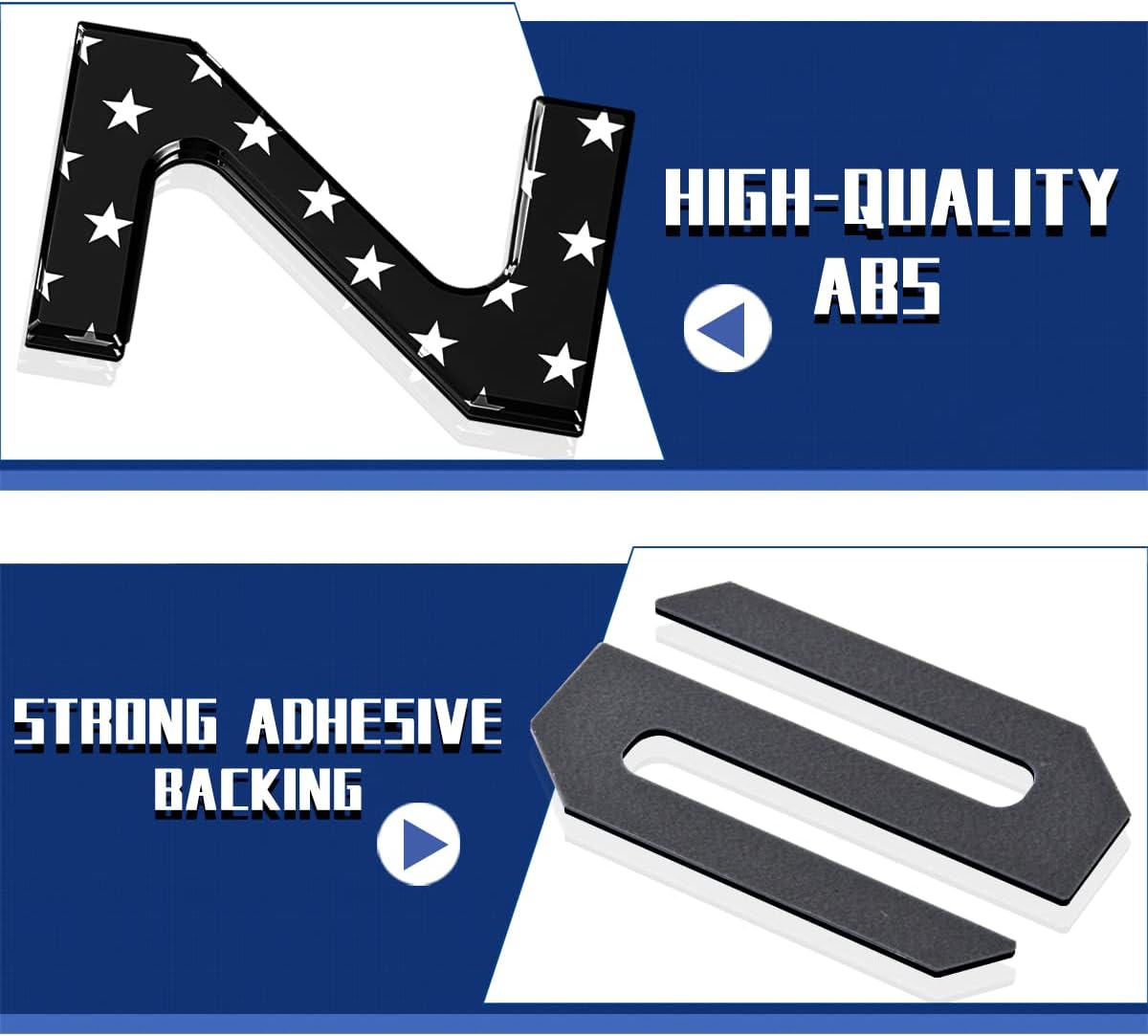 Tailgate Inserts Letters Compatible for 2022 2023 2024 2025 Santa Cruz 3D Raised & Strong Adhesive Decals Letters Rear Emblem Decal Sticker Compatible for Santa Cruz Accessories-Black American Flag