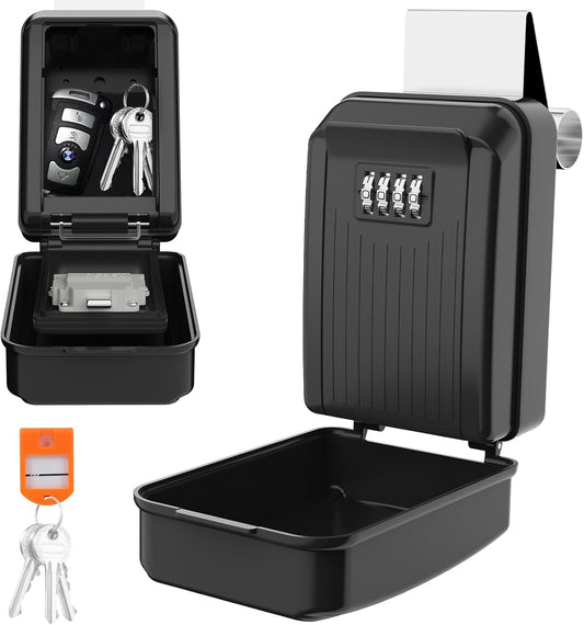 Car Window Lock Box for Turo, Car Key Lock Box with Key Labeling Tag, Car Lock Box Fit for Ride Share, Turo, GetAround, Larger Capacity, Weather-Proof Protective Cover(New Version)